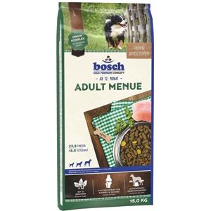 Bosch honden droogvoer + Gratis Sammy's Hartenbrekers snacks - Adult Menu Hondenvoer - 15 kg