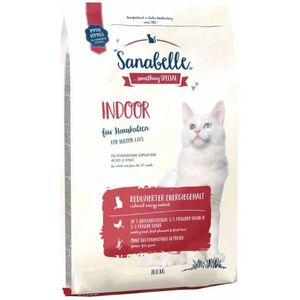 Sanabelle binnen, droogvoer voor volwassen katten (vanaf 12 maanden), speciaal voor huiskatten en katten met beperkte mobiliteit, 1 x 10 kg