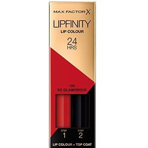 Max Factor Lipfinity Lip Colour Langaanhoudende Lippenstift met Balsem Tint 125 So Glamorous