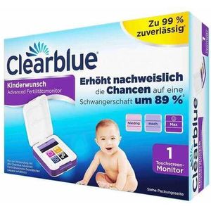 Clearblue Moniteur de fertilité pour enfants, test d'ovulation/test de fertilité pour femmes, 1 écran tactile, ordinateur de cycle, ovulation, 89% de chances de tomber enceinte