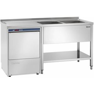 Spoelcentrum - 700 - 160cm Breed - 2 Bakken Links - Bartscher 306350 - Horeca & Professioneel