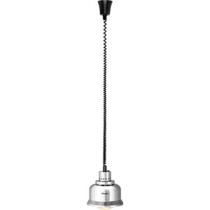 Bartscher Warmhoudlamp | Zilver | Hoogglans | 1 Infraroodlamp Incandescent | 230V | 230x230x250(h)mm - BAR-114279