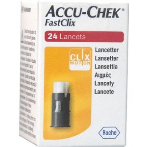 Accu-Chek - Fastclix Lancetas - 24 Stuks - Compact Ontwerp - Gemakkelijk Schoon Te Maken