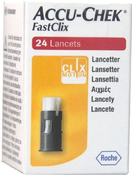 Accu-Chek - Fastclix Lancetas - 24 Stuks - Compact Ontwerp - Gemakkelijk Schoon Te Maken