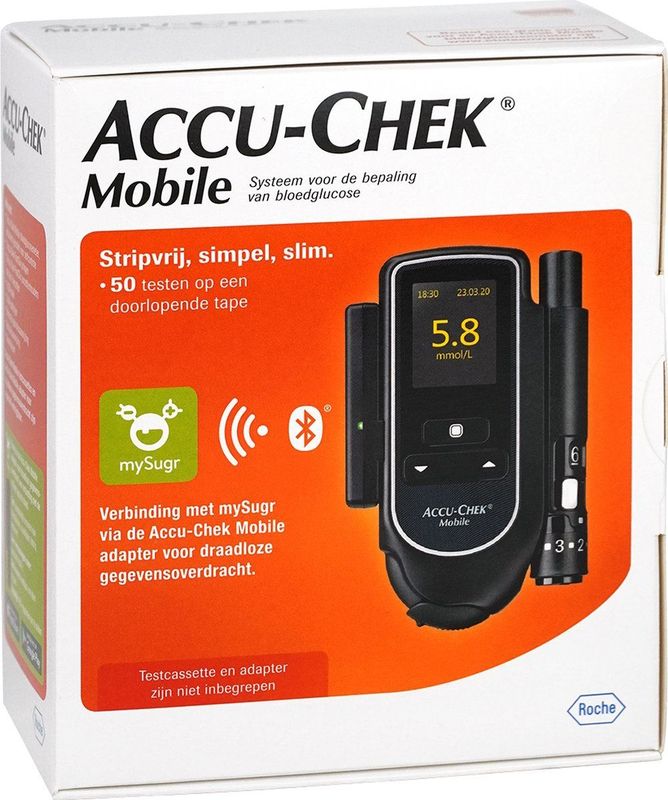 Accu-Chek Mobile Startpakket Glucosemeter met Geïntegreerde Testcassette