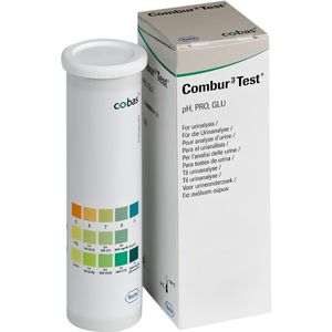 Roche combur 3 teststrips - 50 stuks Roche - teststrip voor Eiwit, Glucose of pH - Resultaat na 1 á 2 minuten