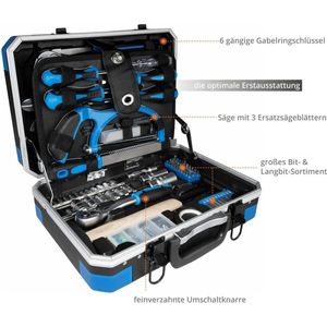 Gude 241 delig gereedschapskoffer - GWZK 241 - gereedschapsset in koffer - Gereedschapskoffer Gevuld - Doppenset - Handgereedschap - Schroevendraaierset