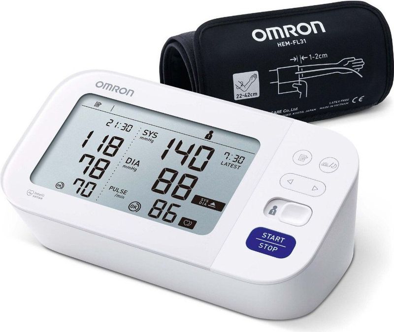 Omron M6 Comfort - Bovenarm Bloeddrukmeter - Wit - 12.4 x 9 x 16.1 cm