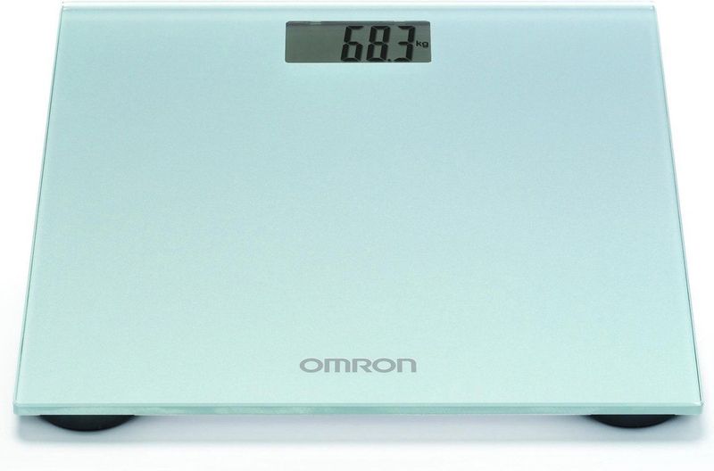 Omron - Digitale Personenweegschaal - Grijs - Veiligheidsglas