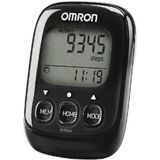 OMRON Walking Style IV Stappenteller – Activity & Fitness Tracker - Pedometer - Broekzak Formaat - met Actiemodus & Calorieën Berekening – Grote Knoppen en Groot Scherm - Voor Dames & Heren, Volwassenen & Kinderen - Zwart