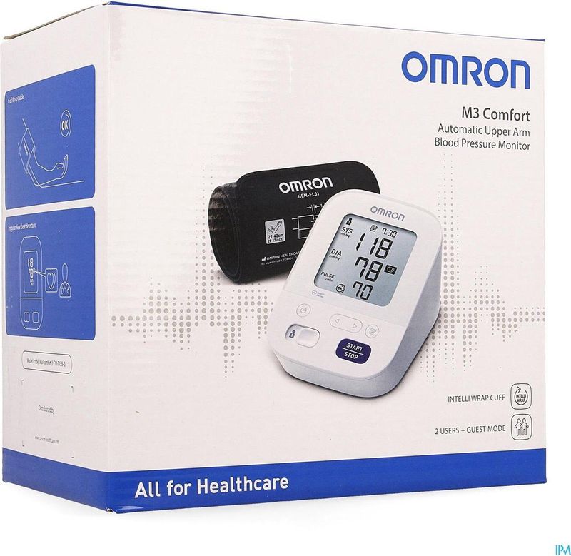 Omron M3 Comfort - Bovenarm Bloeddrukmeter - Compact en Praktisch