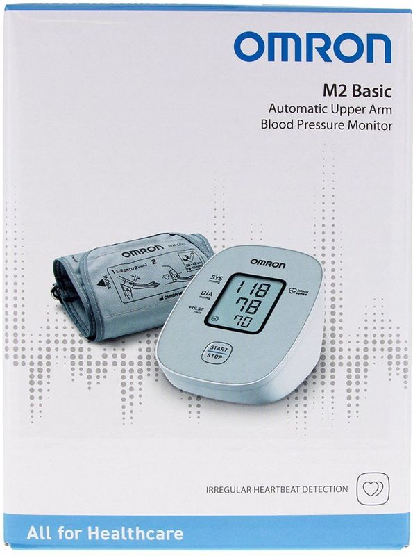 Omron - M2 Basic - Bloeddrukmeter - Bovenarm - Wit - Geheugen voor 30 Metingen