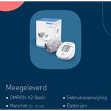 OMRON X2 Basic - Bloeddrukmeter Bovenarm - Klinisch Gevalideerd - 5 Jaar Garantie
