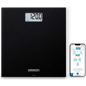 OMRON HN300T2 Intelli IT - badkamerweegschaal voor lichaamsgewicht: Digitale weegschaal met Bluetooth en app voor smartphone