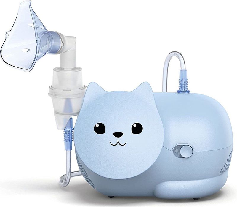 Omron Inhalationsgerät NE-C303K-EO Nami Cat, kinderfreundliches Inhalationsgerät