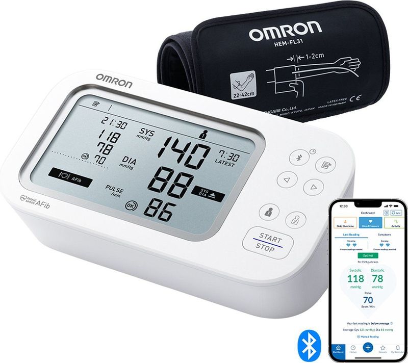 OMRON - X7 Smart - Tensiometer - Intelli Wrap Cuff - Klinisch gevalideerd