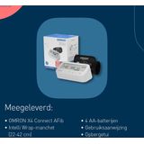 OMRON X4 Connect - Bovenarm Bloeddrukmeter - AFib-detectie - Bluetooth-verbinding - Intelli Wrap-manchet 22–42 cm