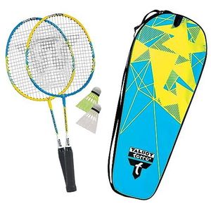 Talbot Torro Badminton 2-Attacker Junior set, voor kinderen, 2 verkorte rackets 53 cm, 2 stuurwielen, in een waardevolle tas, 449501