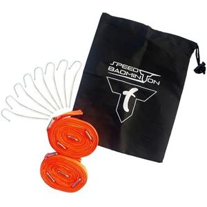 Talbot-Torro Speed-badminton Court Lines, speelveldmarkering 5,5 m x 5,5 m, verpakt in blister, neon-oranje, 490185