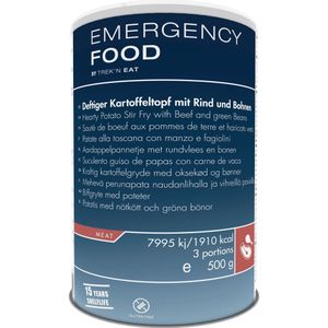 Trek'n Eat Emergency Food Hearty Potato Stir Fry With Beef And  Green Beans Reismaaltijd - 15 jr houdbaar - Noodpakket - Noodrantsoen -  Vriesdroogmaaltijd - Rantsoen - Outdoormaaltijd - Survival food - Overlevingspakket