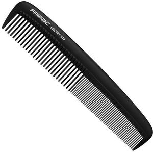 Fripac Ebonit 610 Tondeuse voor dames, van natuurlijk rubber (antistatisch), voor scharen en machinesnijden bij vrouwen, lengte 23 cm, voor middellang en lang haar, afgeronde vorm, extra groot