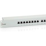 Equip Patch Panel 19 Cat.6-/Class E 16-Port, 1 U, light-grey