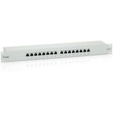 Equip Patch Panel 19 Cat.6-/Class E 16-Port, 1 U, light-grey