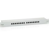 Equip Patch Panel 19 Cat.6-/Class E 16-Port, 1 U, light-grey