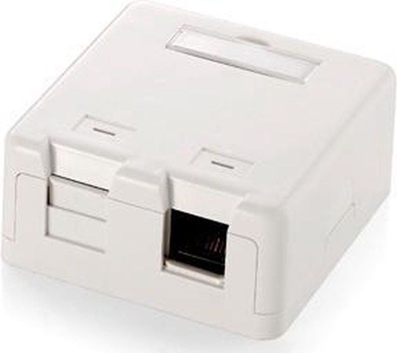 equip, Stopcontacten, Opbouwbehuizing voor Keystone Jack (2 poorten) wit