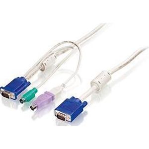 LevelOne ACC-2103 toetsenbord-video-muis (kvm) kabel Wit 5 m