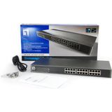 LevelOne FSW-2450 netwerk-switch Unmanaged Fast Ethernet (10/100) Zwart