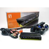 Level One - KVM 0421 - 4-poorts USB KVM-switch - Met Audio