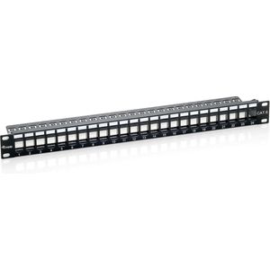 equip Patchpaneel met kabelmanagement, Server accessoires, Zwart