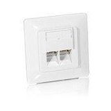 Equip RJ45 bus 2xRJ45 Cat5e opbouw, zuiver wit