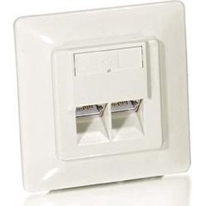 Equip - Wandcontactdoos - Puur Wit - 2x RJ-45 Poorten