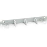 Equip 327312 19 inch Cable Management Panel w. 5 holder, 1U light Grey
