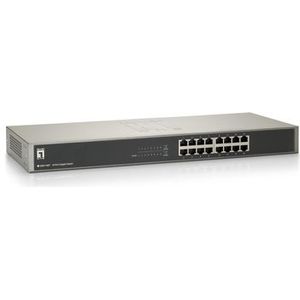 LevelOne GSW-1657 netwerk-switch Unmanaged Gigabit Ethernet (10/100/1000) Zwart, Grijs