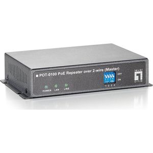 LevelOne POT-0100 netwerkextender Netwerkrepeater Zwart