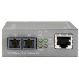 LevelOne FVS-3120 netwerk media converter 100 Mbit/s Single-mode Grijs