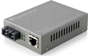 LevelOne FVS-3120 netwerk media converter 100 Mbit/s Single-mode Grijs