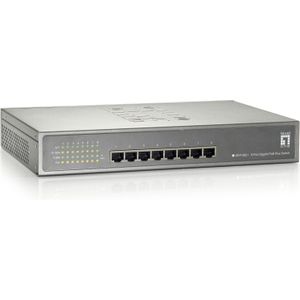 Digital data communication LevelOne GEP-0821 8-Port Gigabit PoE Switch