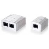 Equip 235212 Surface Mounted Box 2-Port Cat.6 unshielded, white