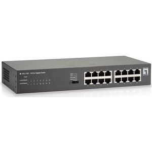 LevelOne GEU-1621 netwerk-switch Gigabit Ethernet (10/100/1000) Grijs
