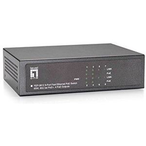 Level One FEP-0812 netwerk-switch Fast Ethernet (10/100) Power over Ethernet (PoE) Zwart