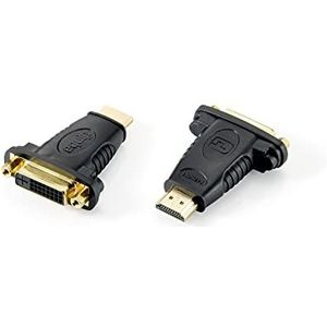 Equip 118909 tussenstuk voor kabels DVI (24+1) HDMI A Zwart