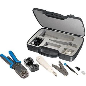 Equip 129504 kabel krimper Gereedschapset Zwart, Blauw, Grijs, Wit
