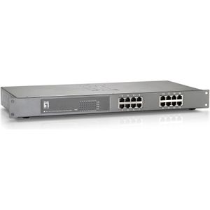 LevelOne FEP-1612 netwerk-switch Unmanaged Fast Ethernet (10/100) Power over Ethernet (PoE) Grijs
