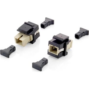 Equip 125572 glasvezeladapter SC 8 stuk(s) Beige, Zwart