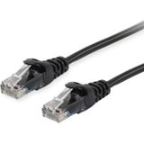 Equip Patchkabel (Cat6 U/UTP 2xRJ45 ECO Polybeutel 1,00 m) schwarz
