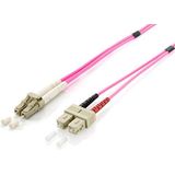 Equip LWL-Patchkabel-Glasfaserkabel LC->SC 50/125mμ 3.00m Multimode Duplex Violett Polybeutel